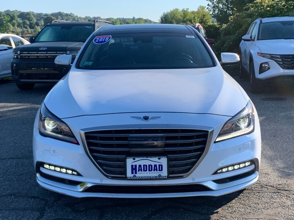 Used 2018 GENESIS G80 Base with VIN KMHGN4JE5JU250258 for sale in Pittsfield, MA