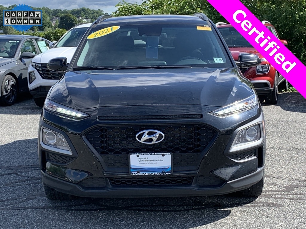 Certified 2021 Hyundai Kona SEL with VIN KM8K2CAA2MU688539 for sale in Pittsfield, MA