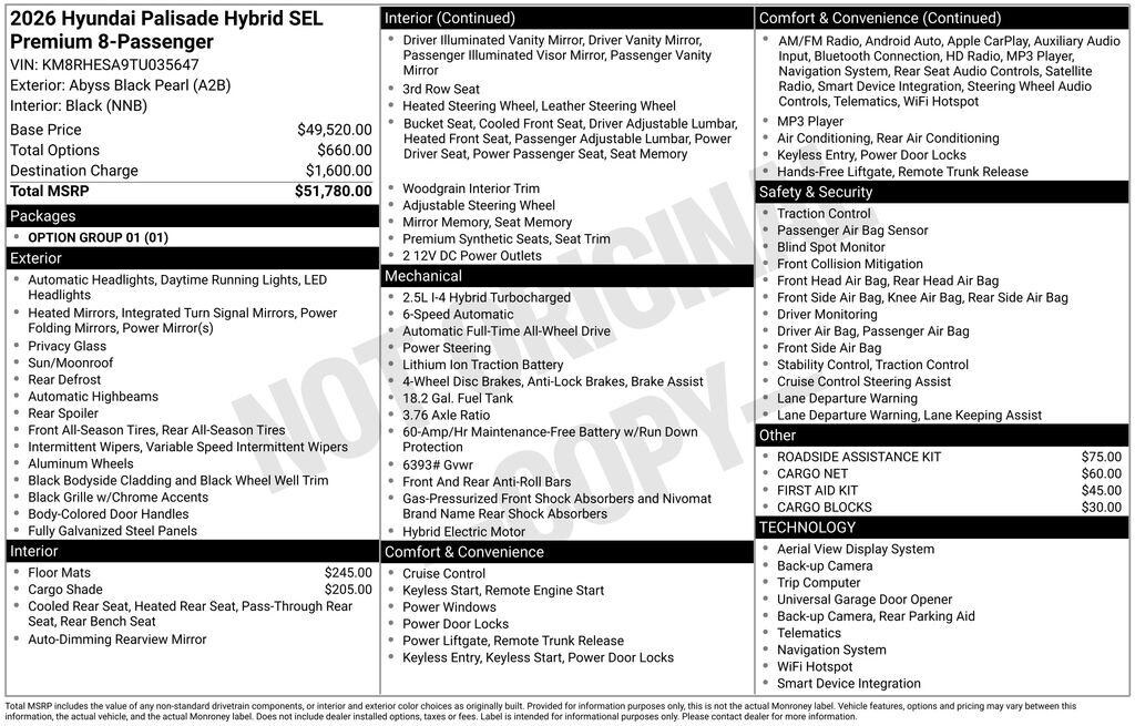 New 2026 Hyundai Palisade Hybrid SEL Premium 8P SUV
