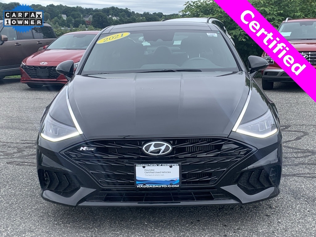 Used 2021 Hyundai Sonata N Line with VIN 5NPEK4JCXMH130568 for sale in Pittsfield, MA