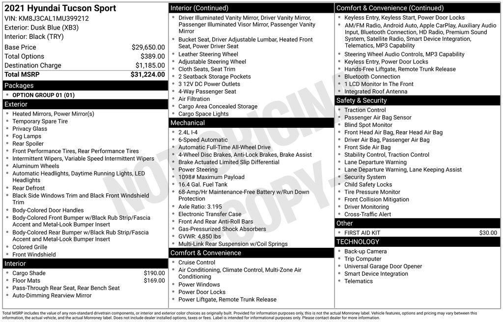 2021 Hyundai Tucson Sport - Photo 10