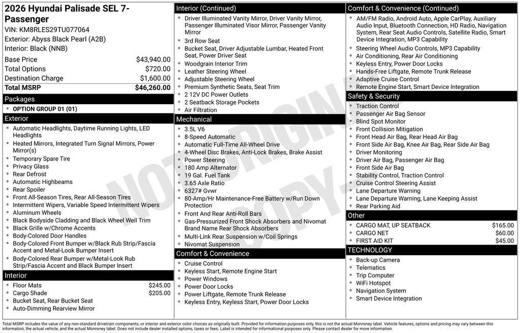 New 2026 Hyundai Palisade SEL AWD SUV