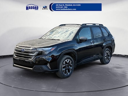 New 2025 Subaru Forester Premium SUV Crystal Black Silica in Pittsfield, MA