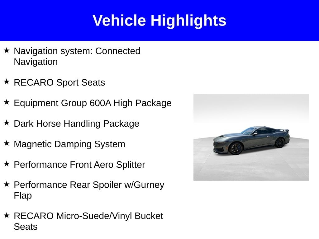 Used 2024 Ford Mustang Dark Horse Coupe