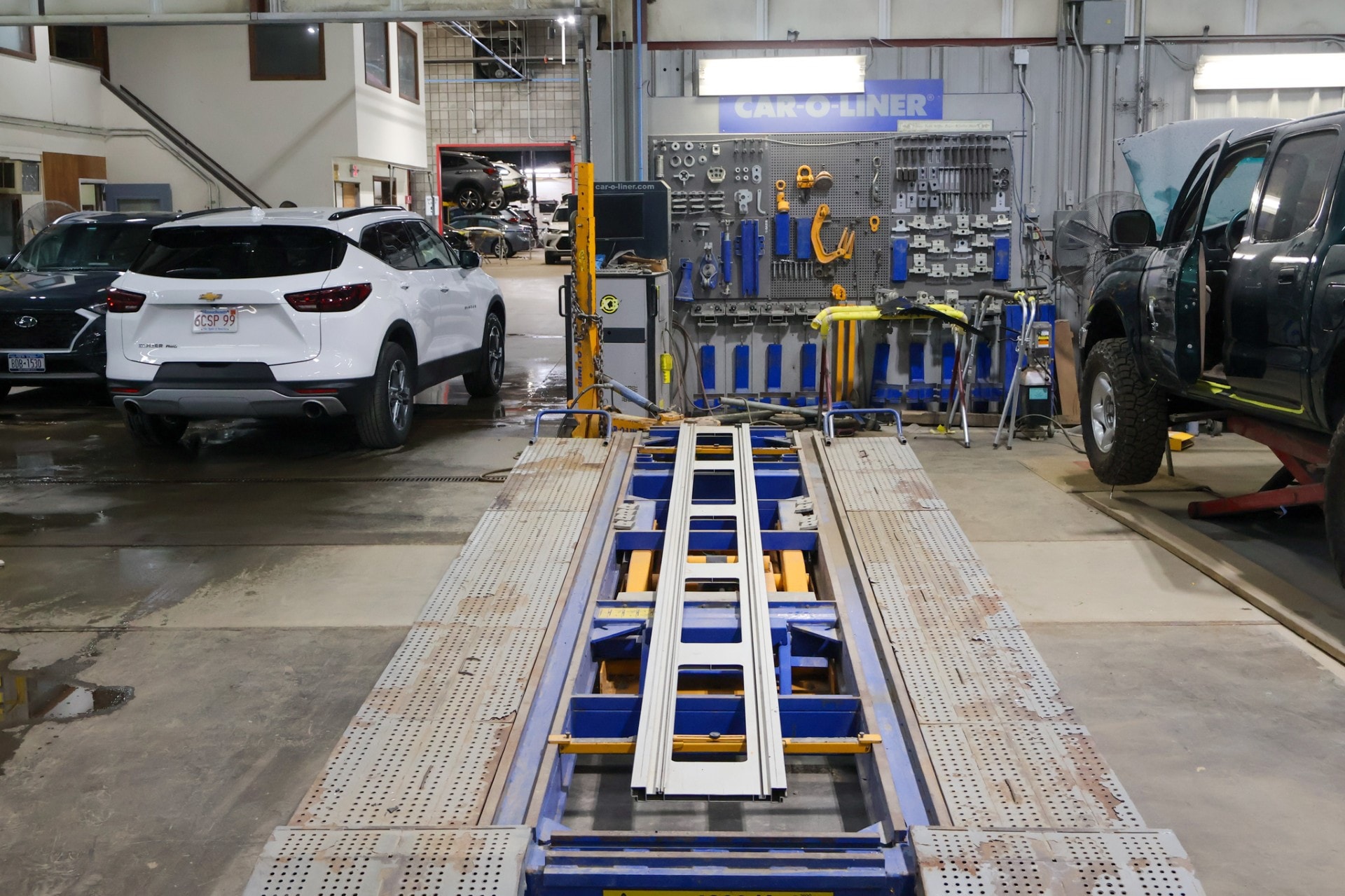 Inside the Haddad Collision Center repair facility
