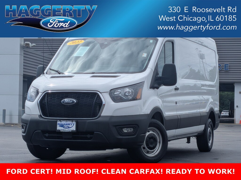 Certified 2022 Ford Transit Cargo Van T-250 148 Med Rf 9070 GVWR RWD