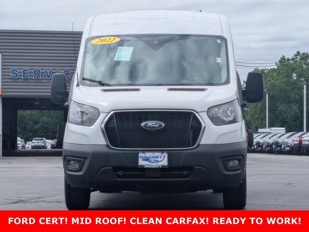 Certified 2022 Ford Transit Cargo Van T-250 148 Med Rf 9070 GVWR RWD