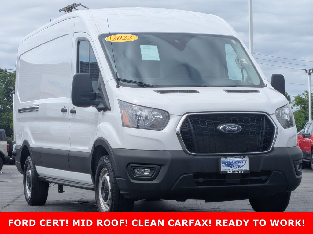 Certified 2022 Ford Transit Cargo Van T-250 148 Med Rf 9070 GVWR RWD