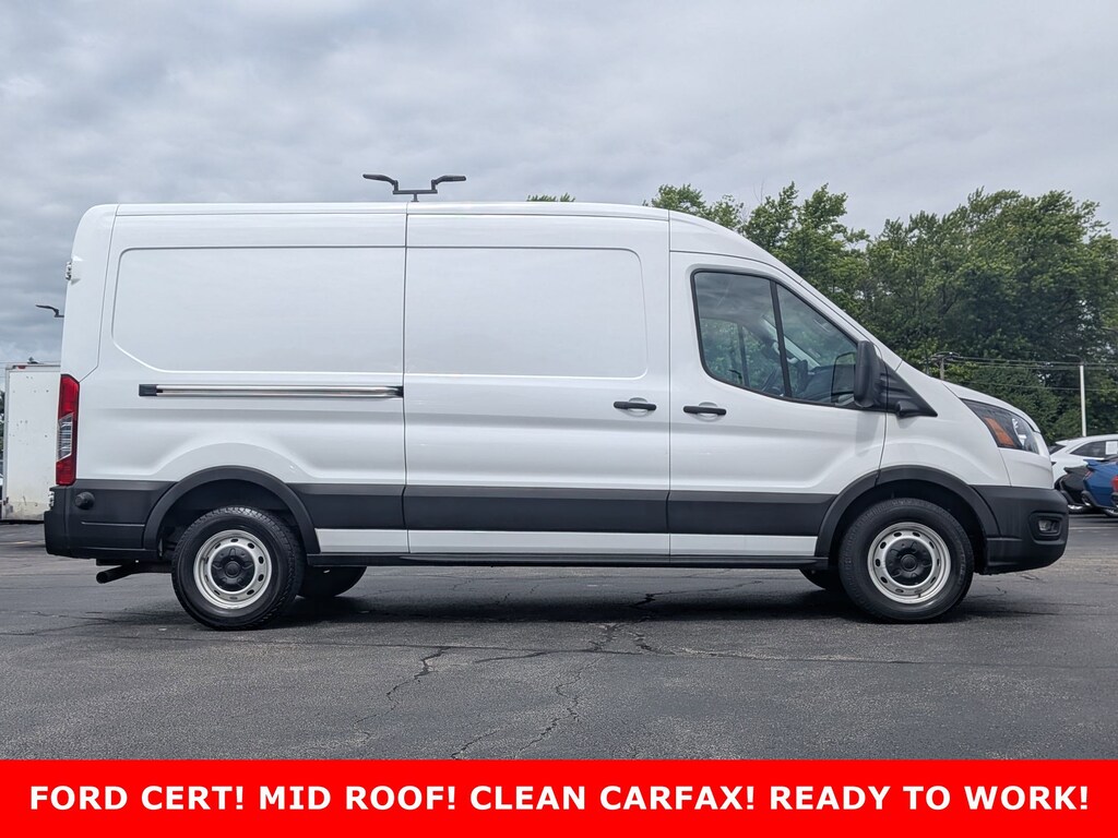 Certified 2022 Ford Transit Cargo Van T-250 148 Med Rf 9070 GVWR RWD