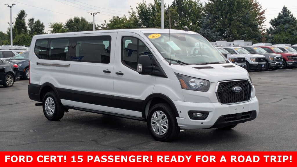 Certified 2025 Ford Transit Passenger Wagon T-350 148 Low Roof XLT RWD Full-size Passenger Van