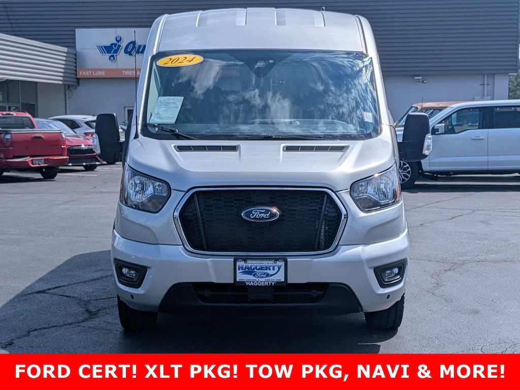 Certified 2024 Ford Transit Passenger Wagon 148 Med Roof XLT RWD Full-size Passenger Van