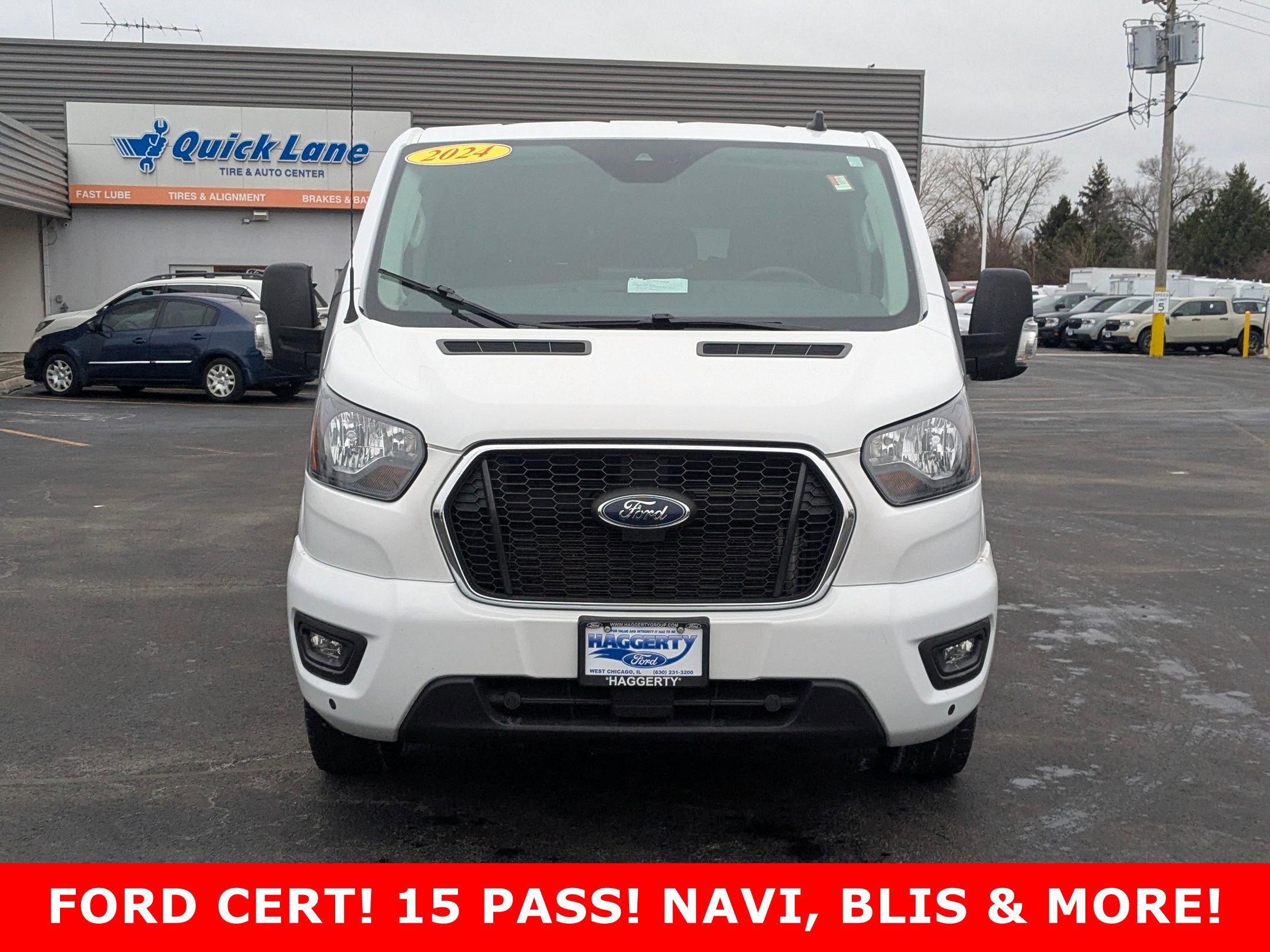 Certified 2024 Ford Transit Passenger Van XLT with VIN 1FBAX2Y8XRKA68060 for sale in West Chicago, IL