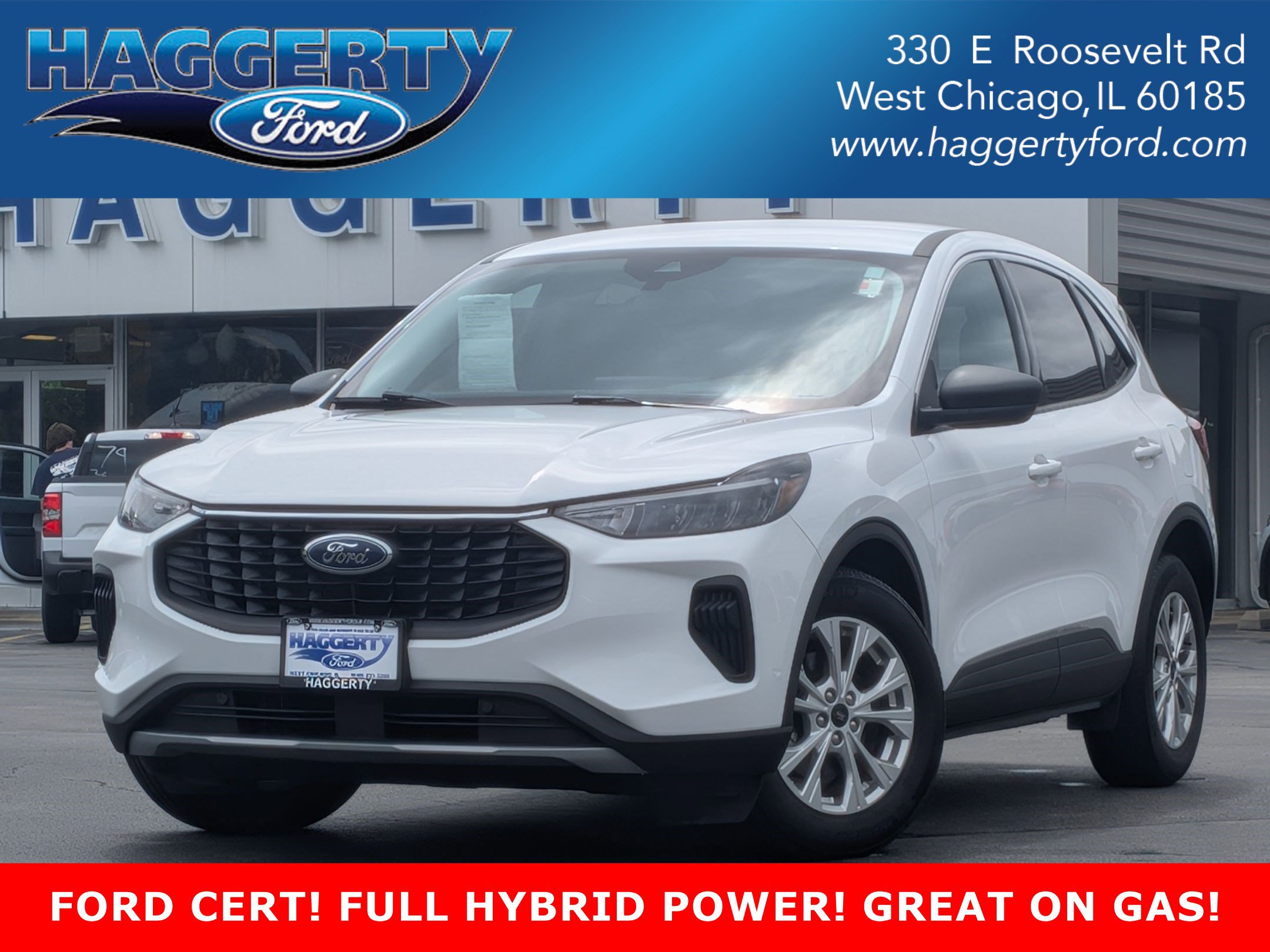 Oxford White 2023 Ford Escape Hybrid Active FWD SUV / Crossover Front-Wheel Drive Automatic