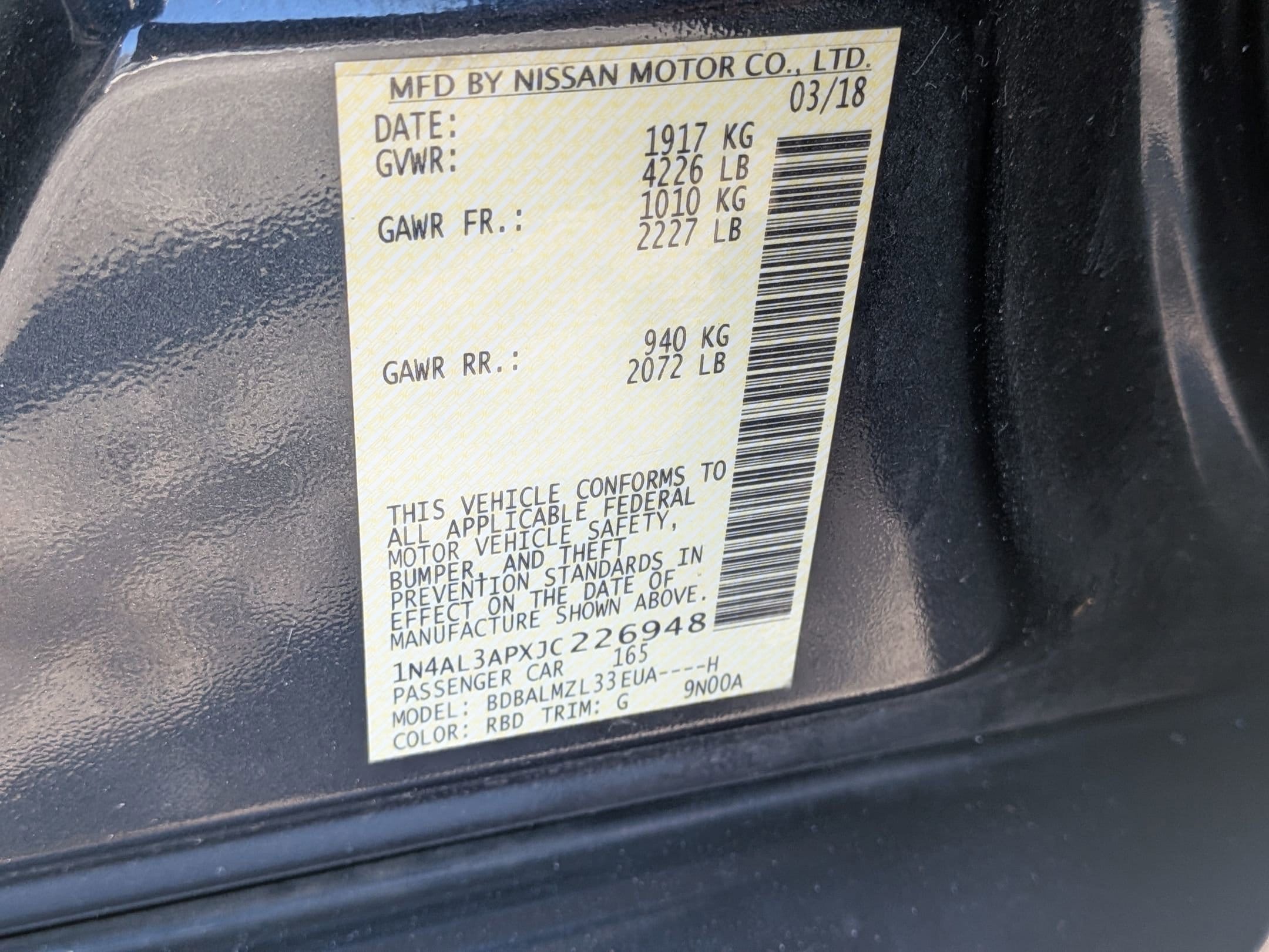 2018 NISSAN ALTIMA - Image 30