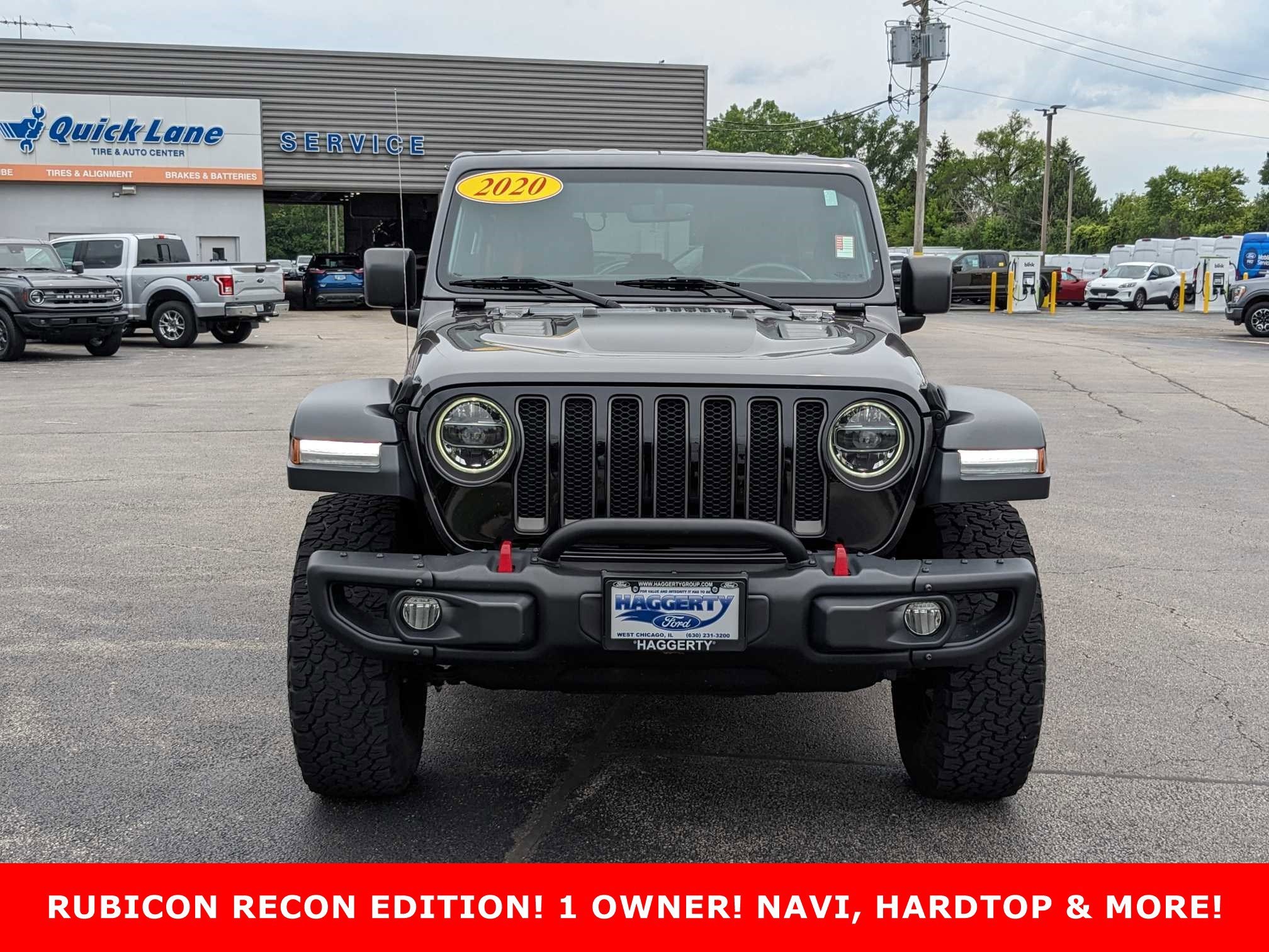 Used 2020 Jeep Wrangler Unlimited Rubicon Recon with VIN 1C4HJXFN8LW267397 for sale in West Chicago, IL