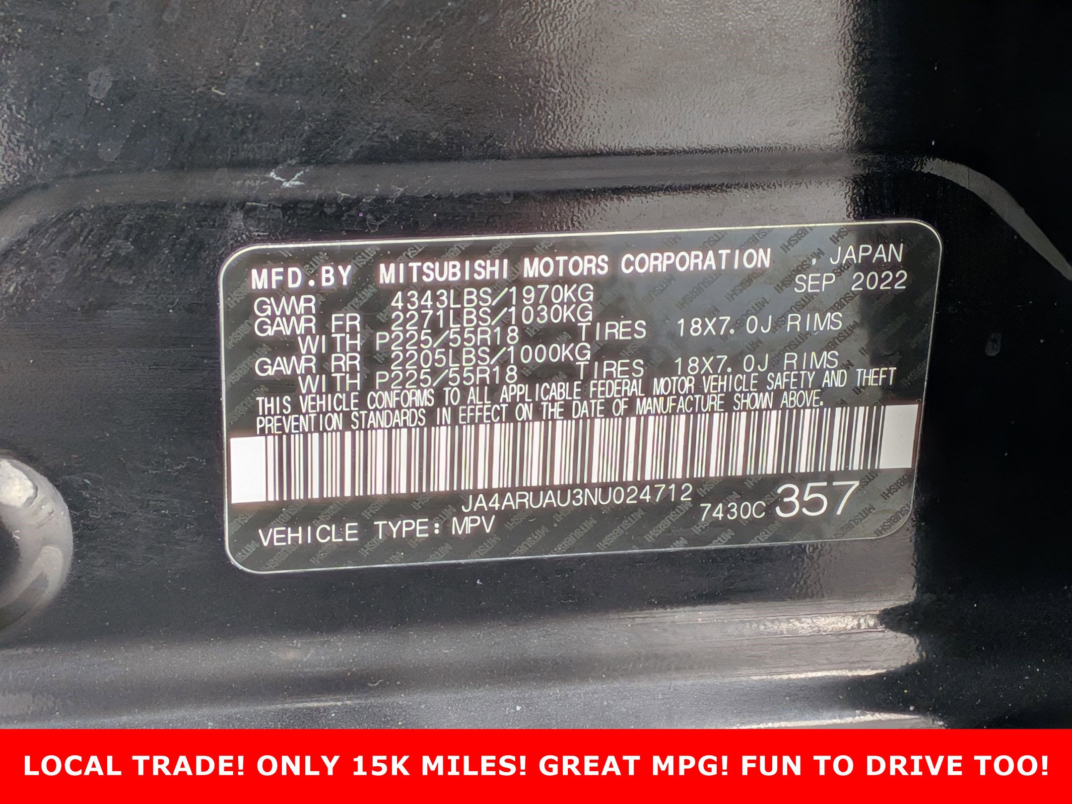 2022 MITSUBISHI OUTLANDER SPORT - Image 29