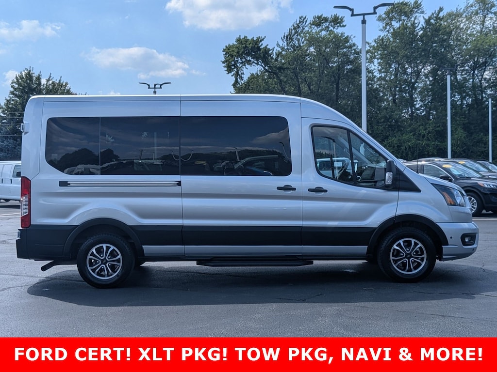 Certified 2024 Ford Transit Passenger Wagon 148 Med Roof XLT RWD Full-size Passenger Van