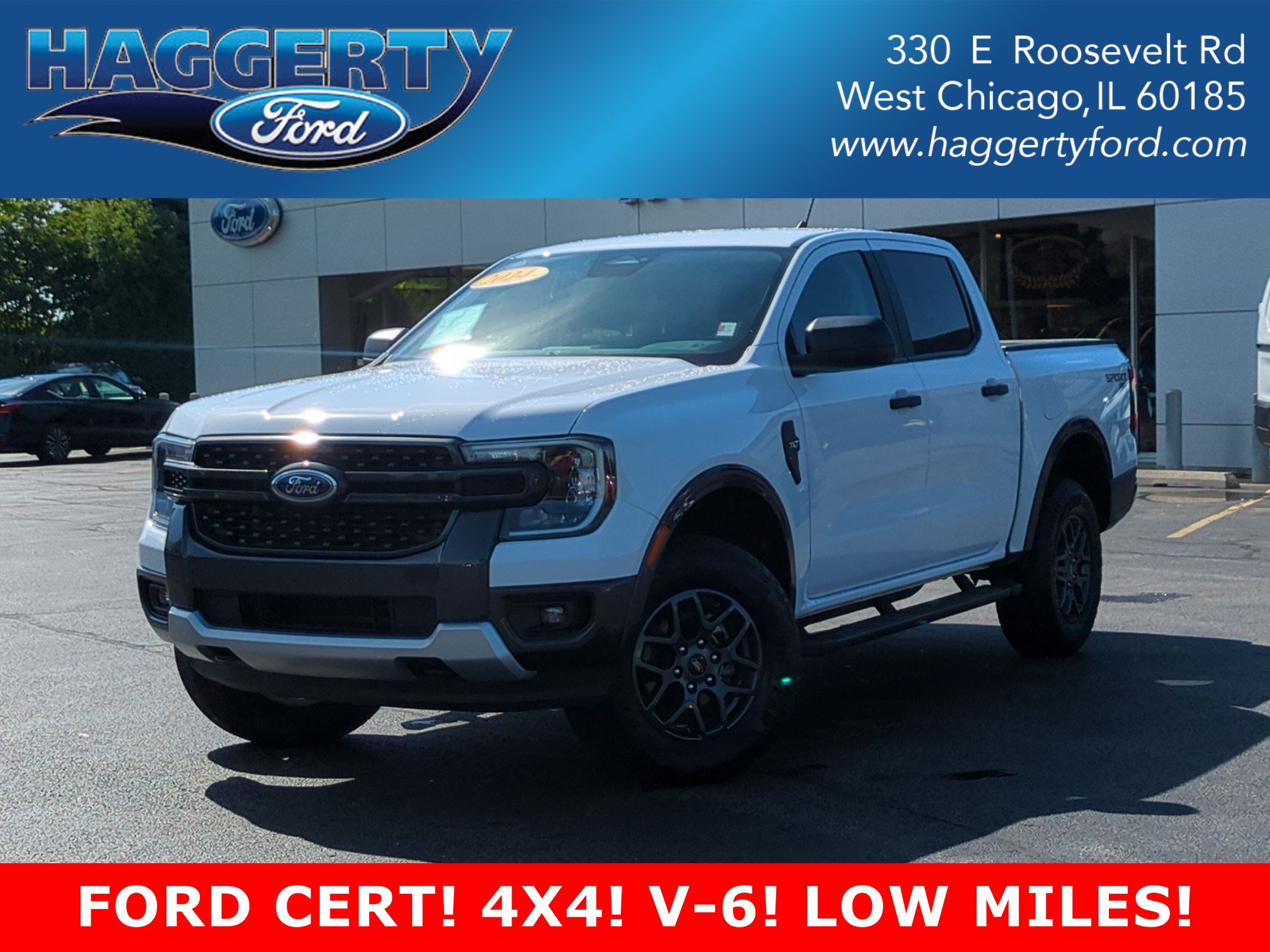 Oxford White 2024 Ford Ranger Pickup Truck Four-Wheel Drive Automatic