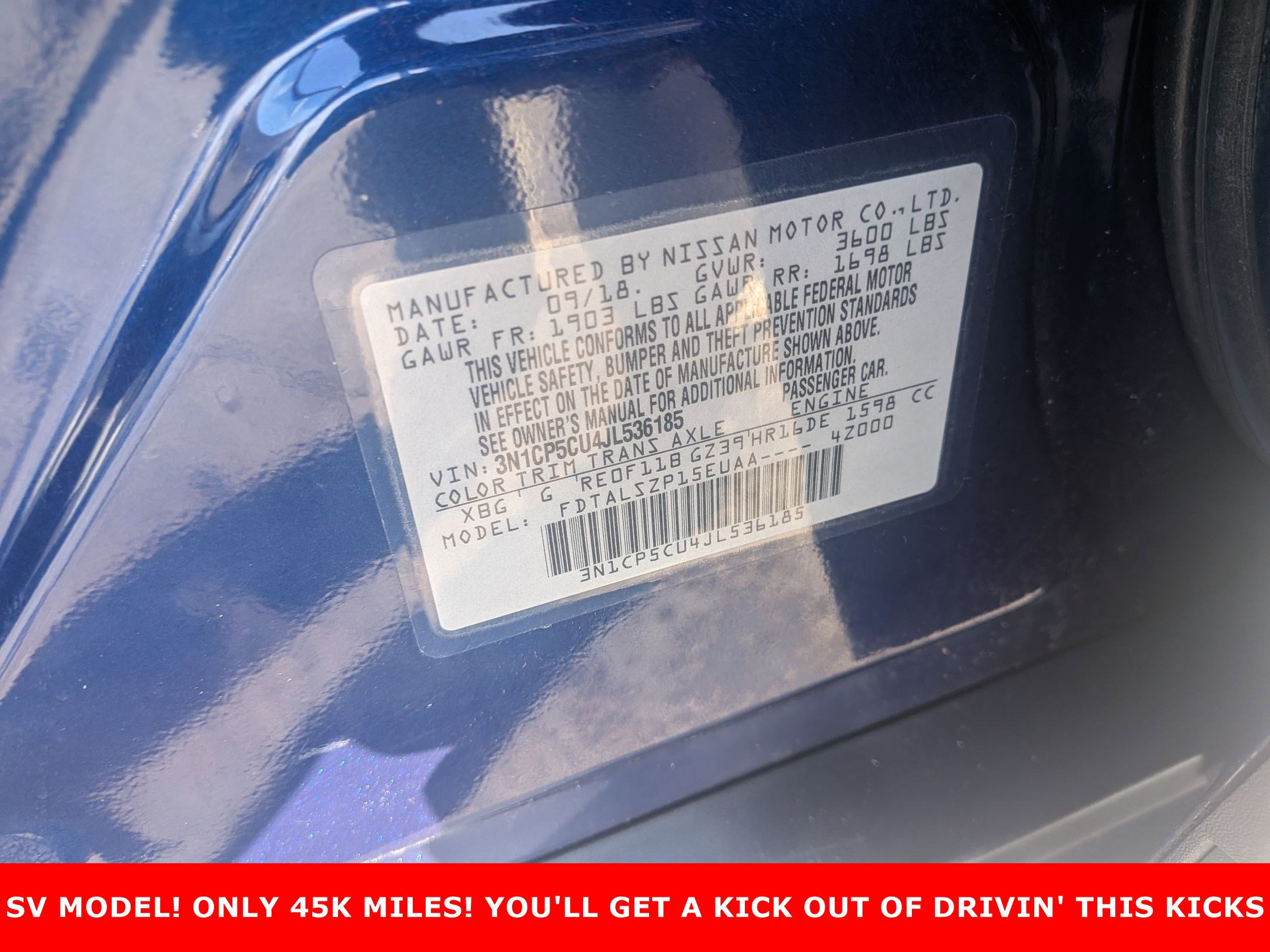 2018 NISSAN KICKS - Image 26