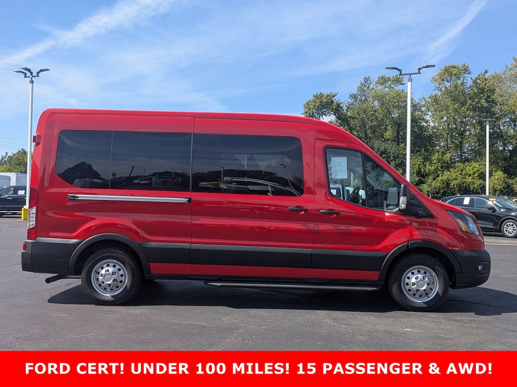 Certified 2024 Ford Transit Passenger Wagon T-350 148 Med Roof XL AWD Full-size Passenger Van