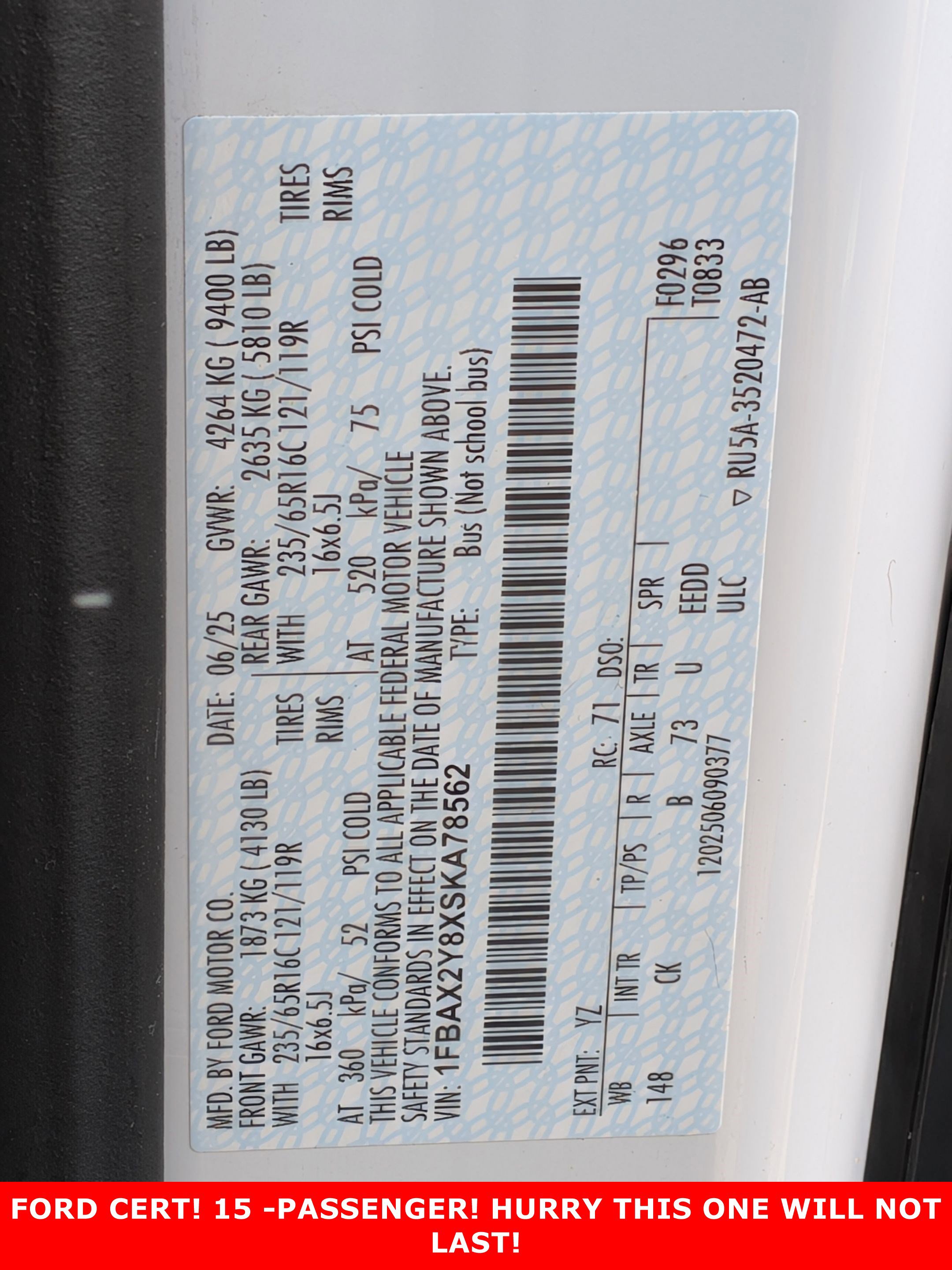 2025 FORD TRANSIT - Image 25