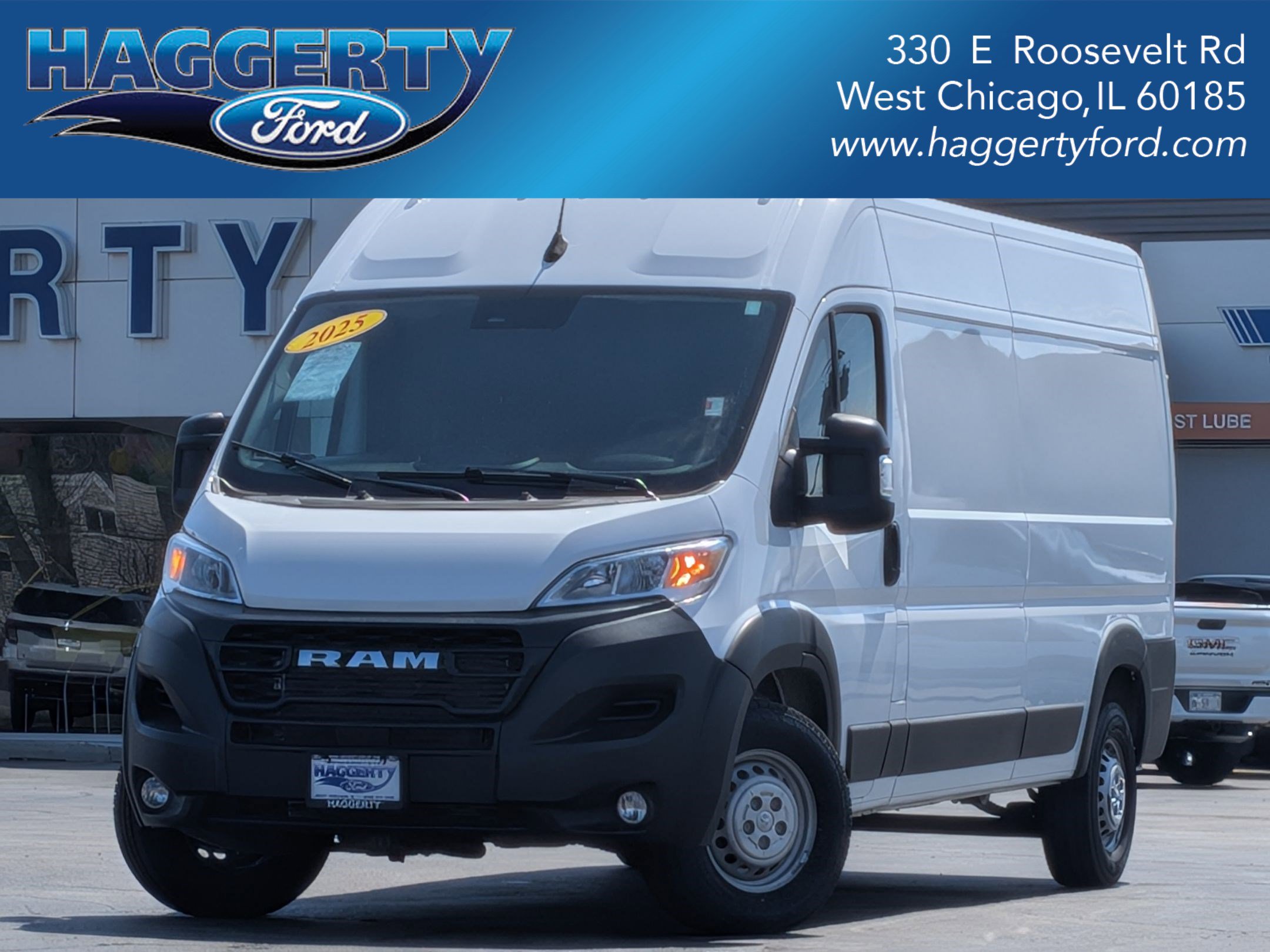 Bright White Clearcoat 2025 RAM ProMaster 3500 Tradesman 159 High Roof Extended Cargo Van FWD Van Front-Wheel Drive Automatic