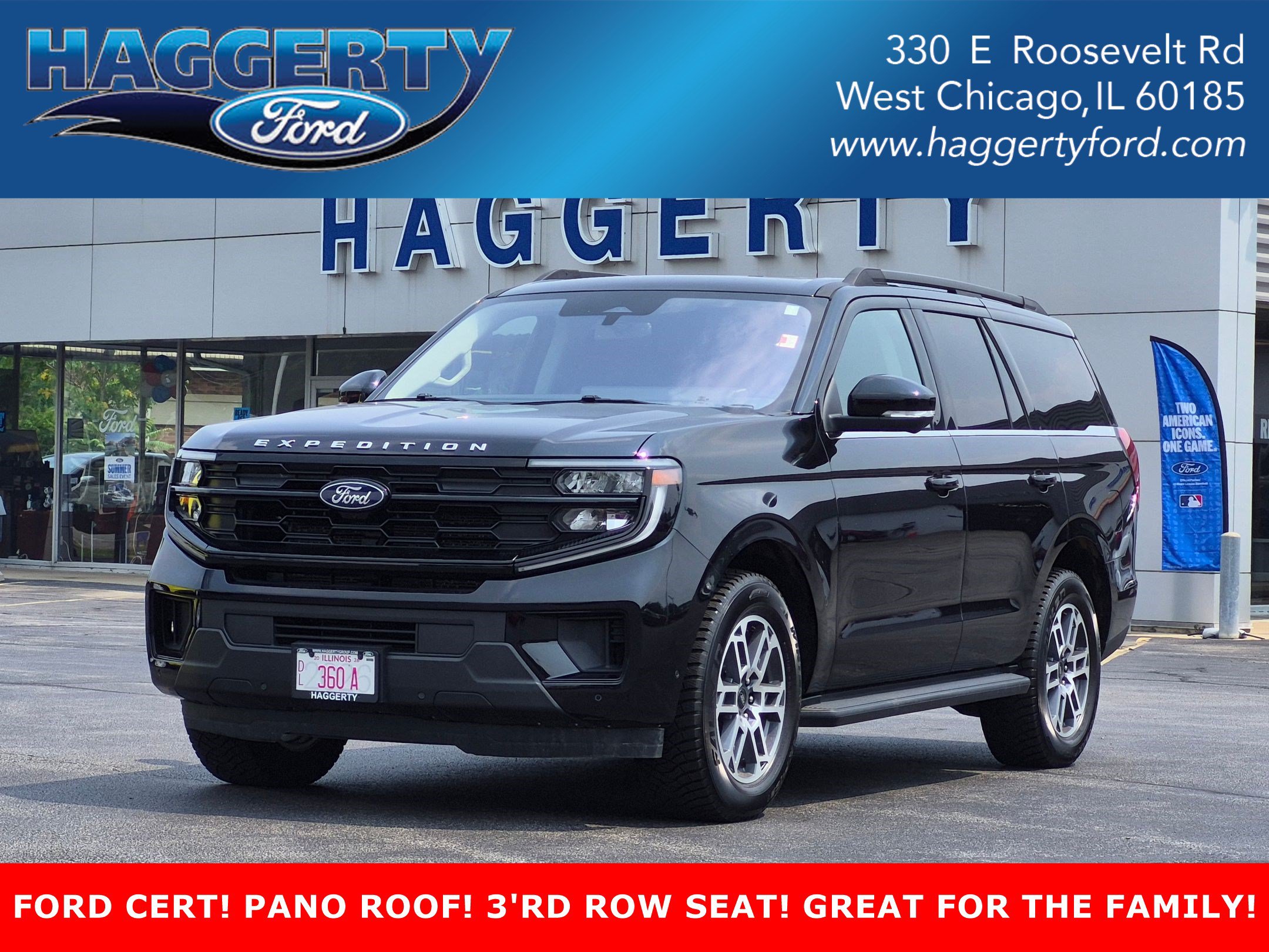 Agate Black Metallic 2025 Ford Expedition SUV / Crossover Four-Wheel Drive Automatic