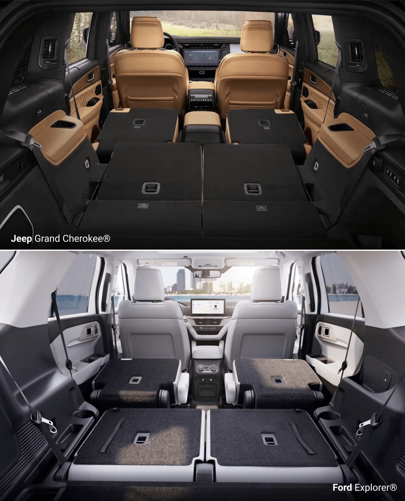 Jeep Grand Cherokee vs. Ford Explorer Size & Cargo