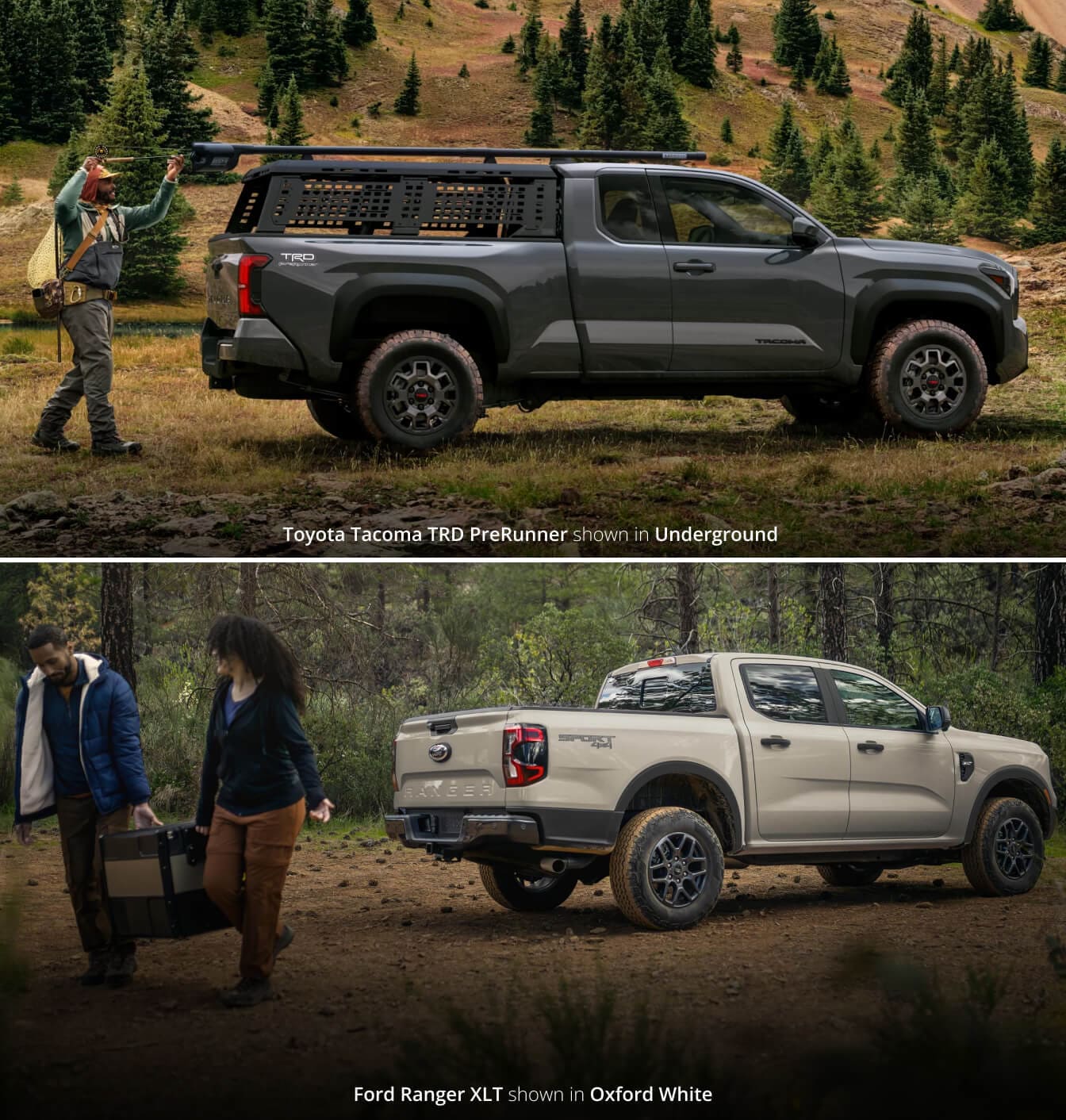 2025 Toyota Tacoma vs. 2025 Ford Ranger Size & Dimensions