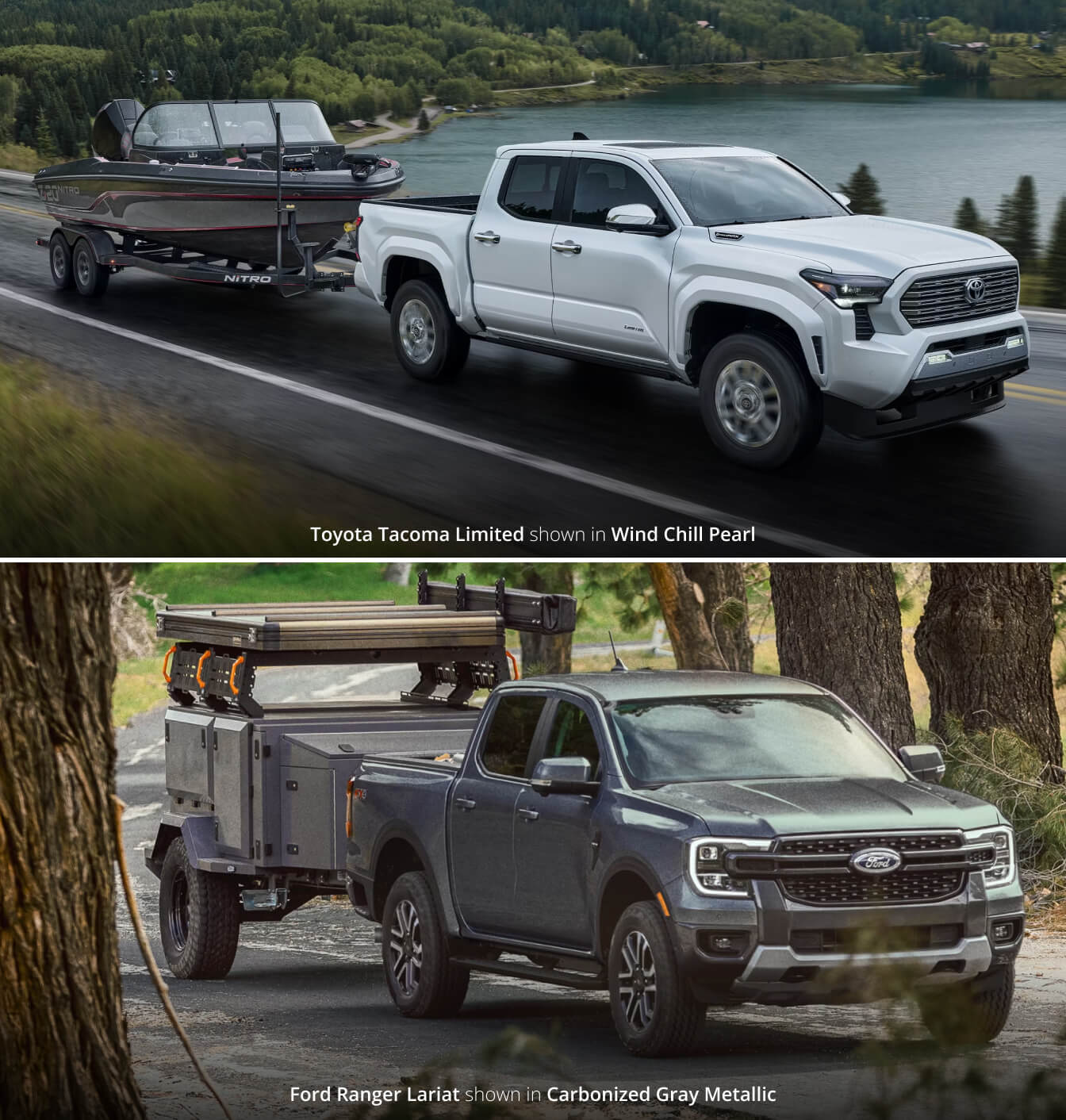 2025 Toyota Tacoma vs. 2025 Ford Ranger Towing & Hauling
