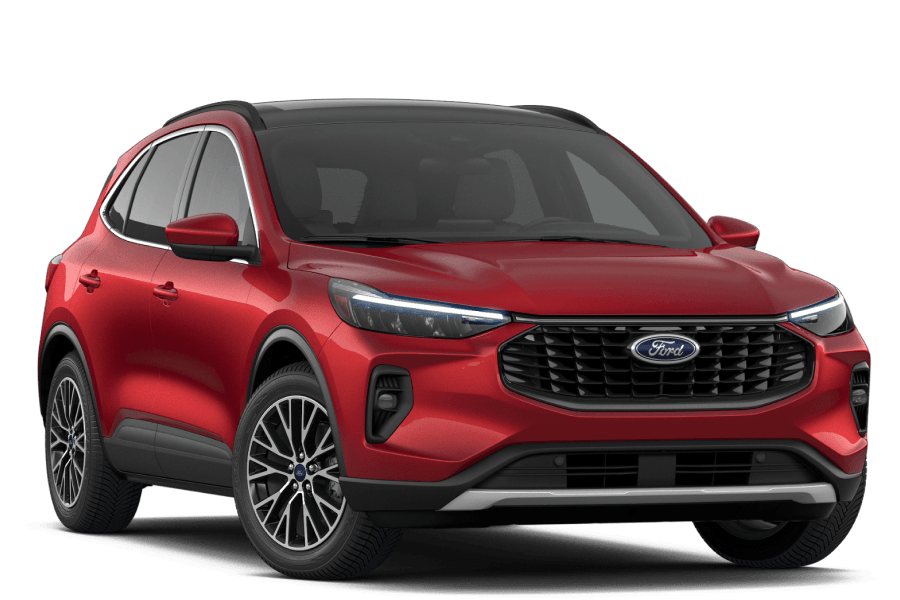 2026 Ford Escape® Plug-in Hybrid in Rapid Red Metallic in three quarter angle.