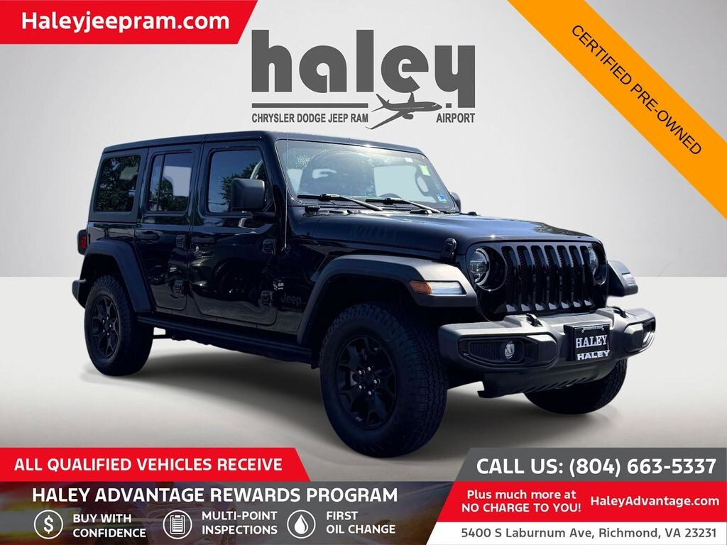 Certified 2022 Jeep Wrangler Unlimited Sport SUV