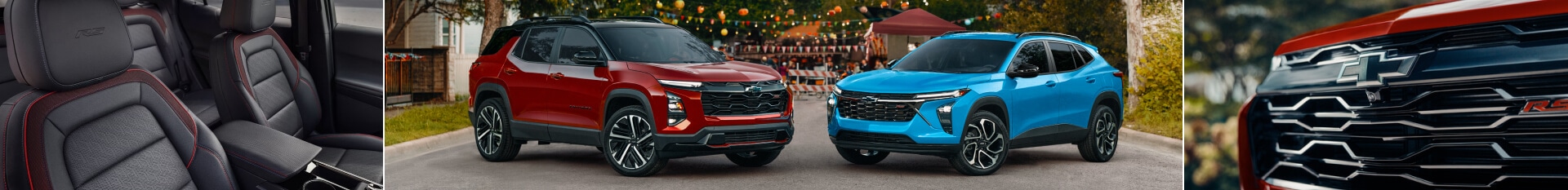 Collage of three images showing 2026 Chevy Equinox interior and exterior details.