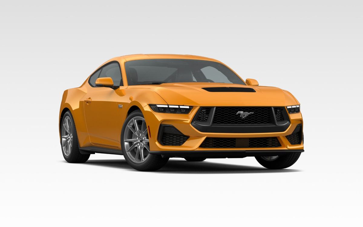 2026 Ford Mustang GT coupe in orange