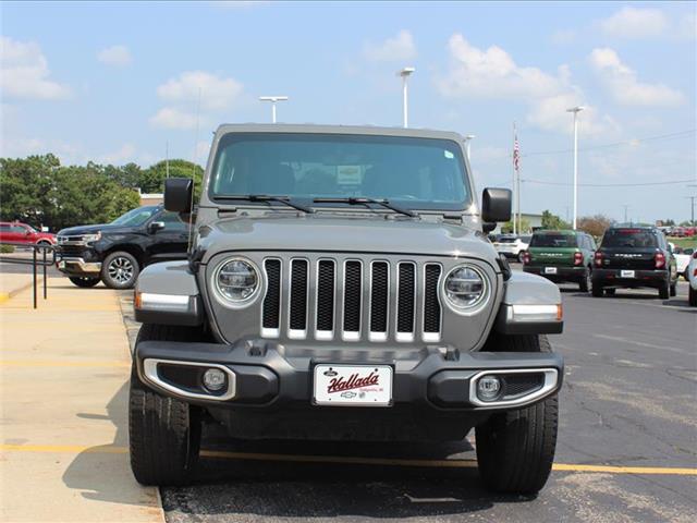 Used 2022 Jeep Wrangler Unlimited Sahara with VIN 1C4HJXEN8NW119822 for sale in Dodgeville, WI