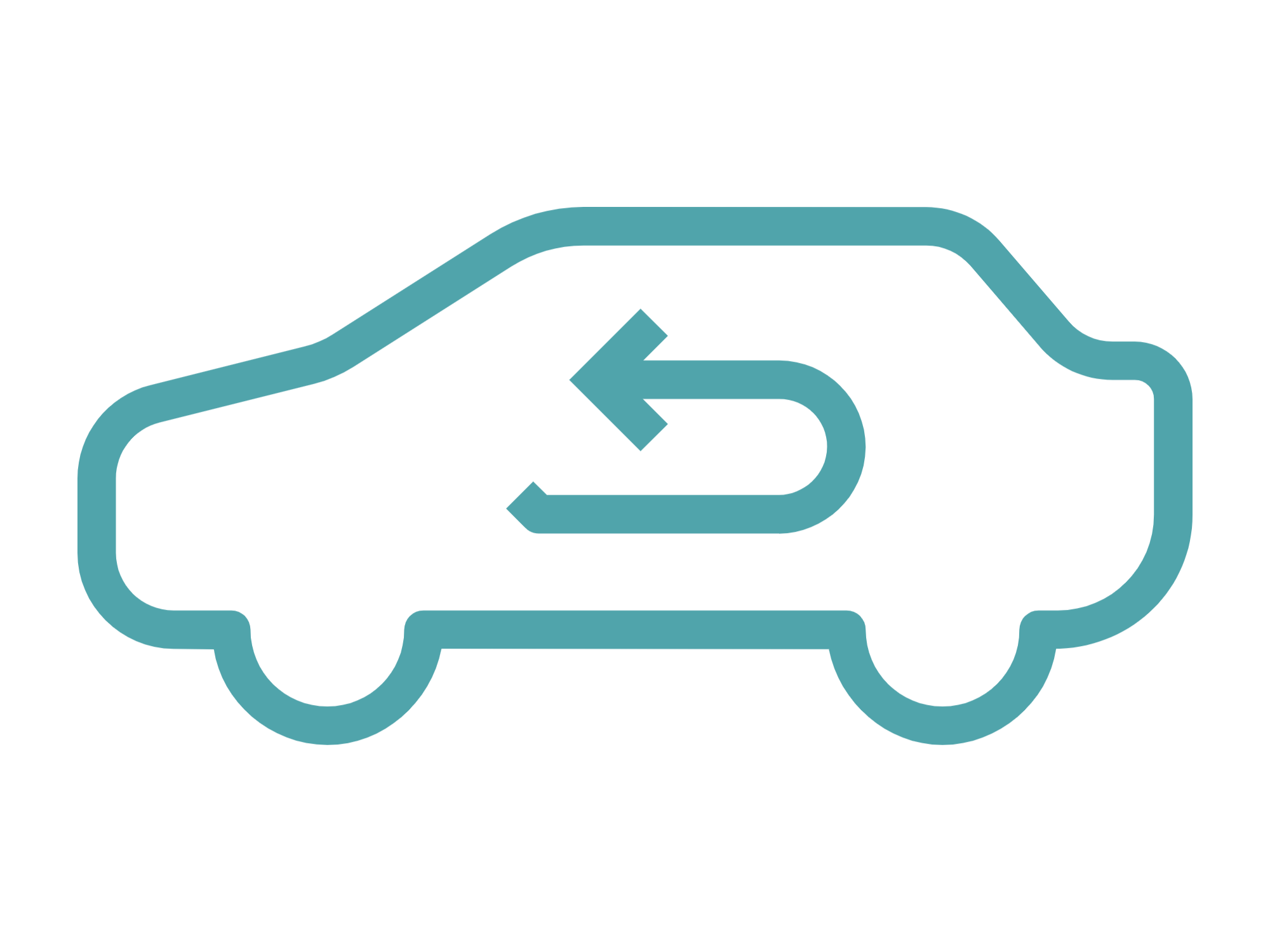 Teal Air Recirculation Icon
