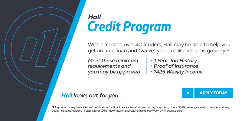 Hall Credit Program New Dodge Jeep Mazda Lincoln Chevrolet