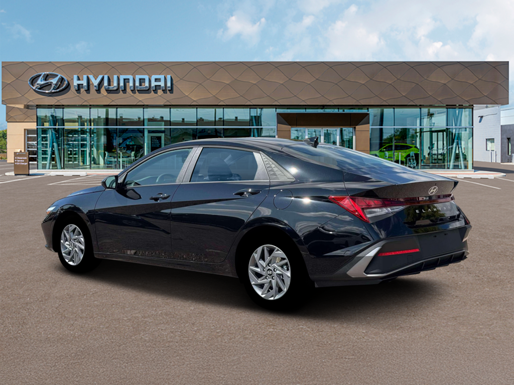 New 2026 Hyundai Elantra Hybrid Blue Sedan