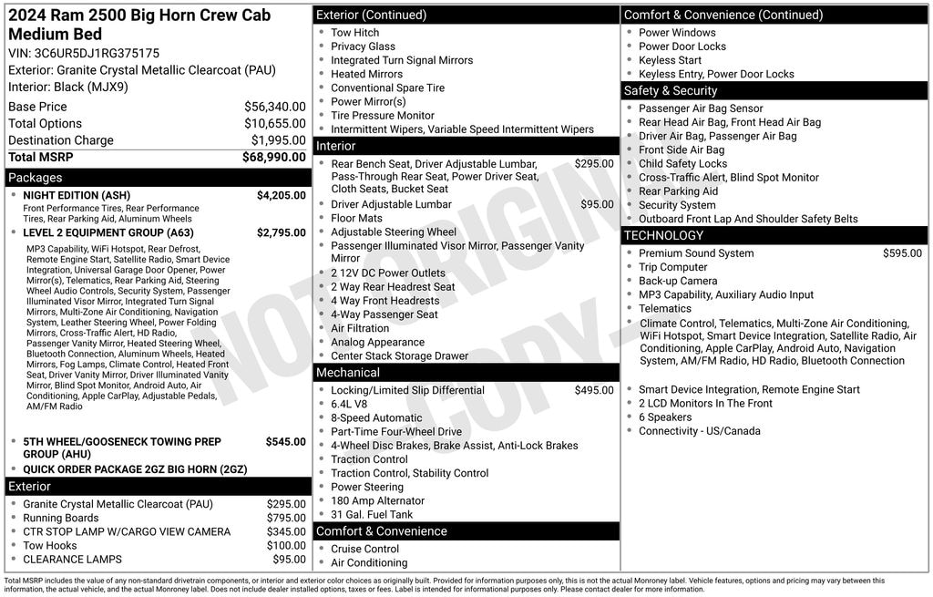 Used 2024 Ram 2500 Big Horn Crew Cab