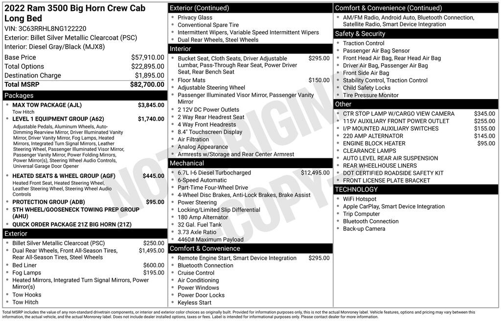 Used 2022 Ram 3500 Big Horn Truck