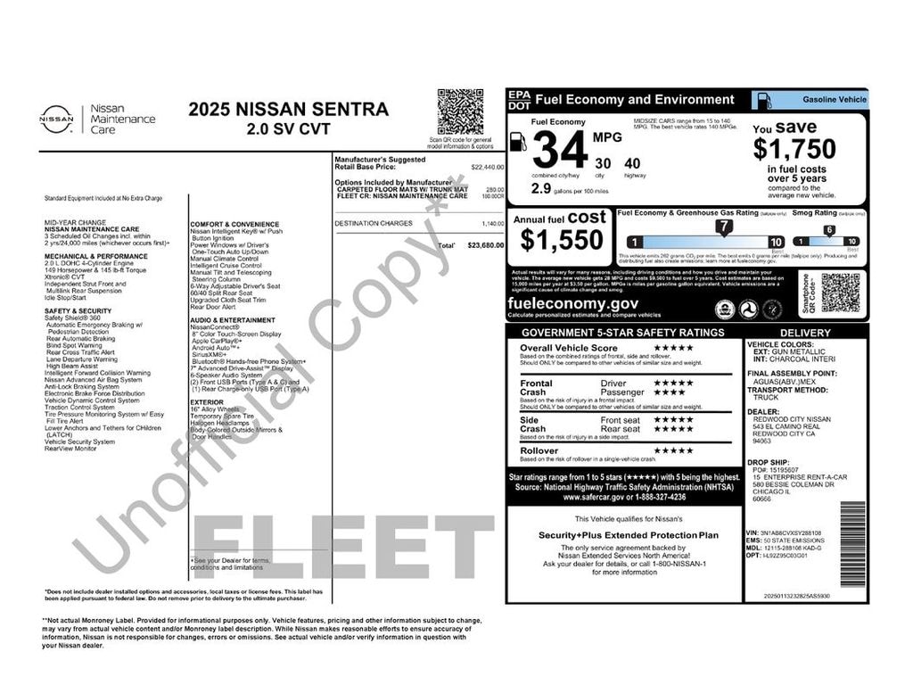 Used 2025 Nissan Sentra SV Sedan