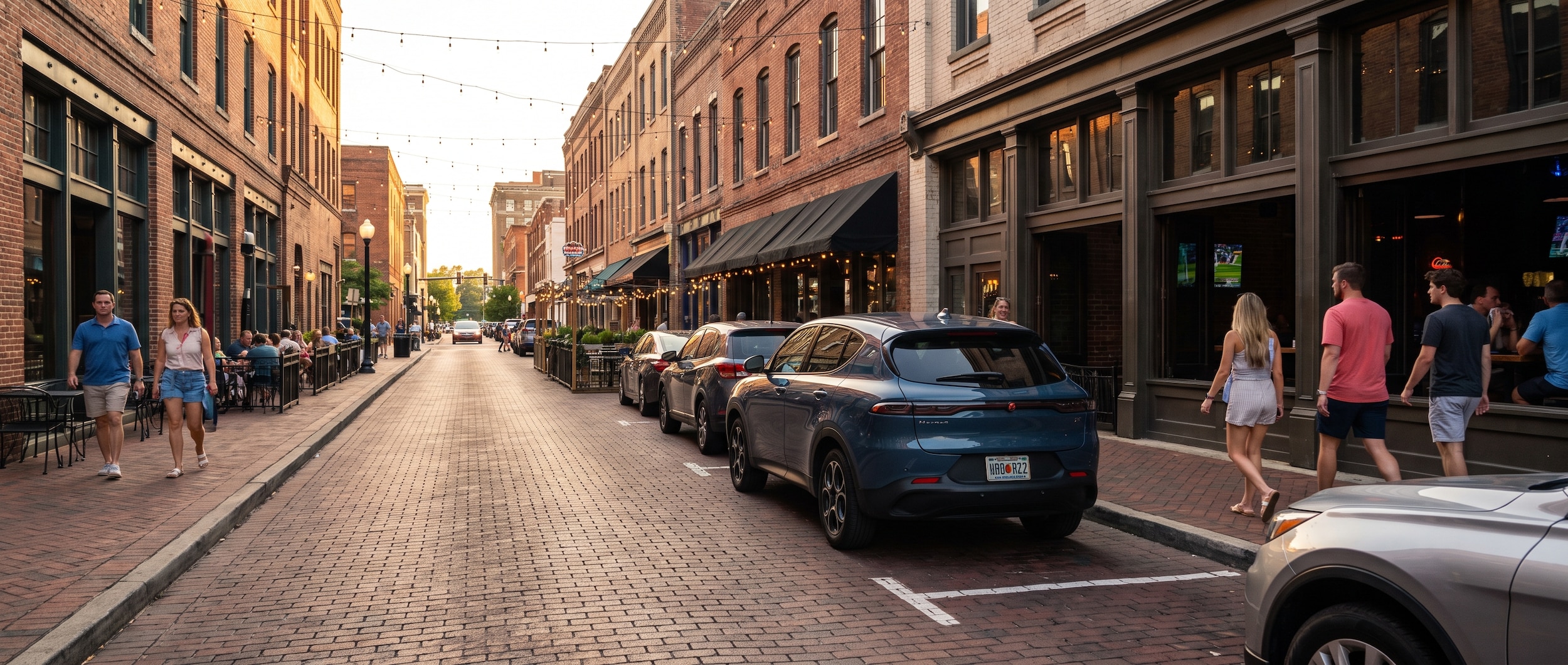 2025 Dodge Hornet GT parked on a brick street in Lakeview, Birmingham AL