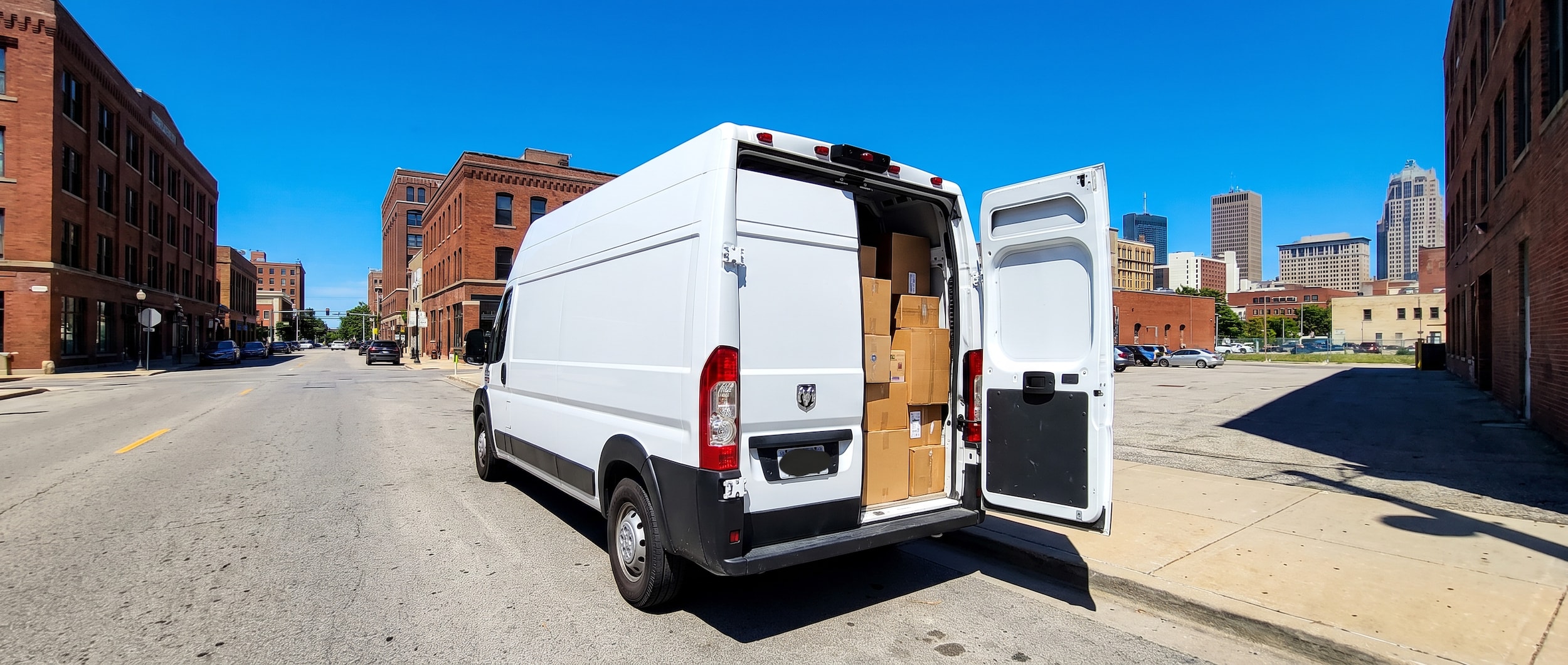 2022 Ram ProMaster cargo van on a Birmingham, AL delivery route during back-to-school season