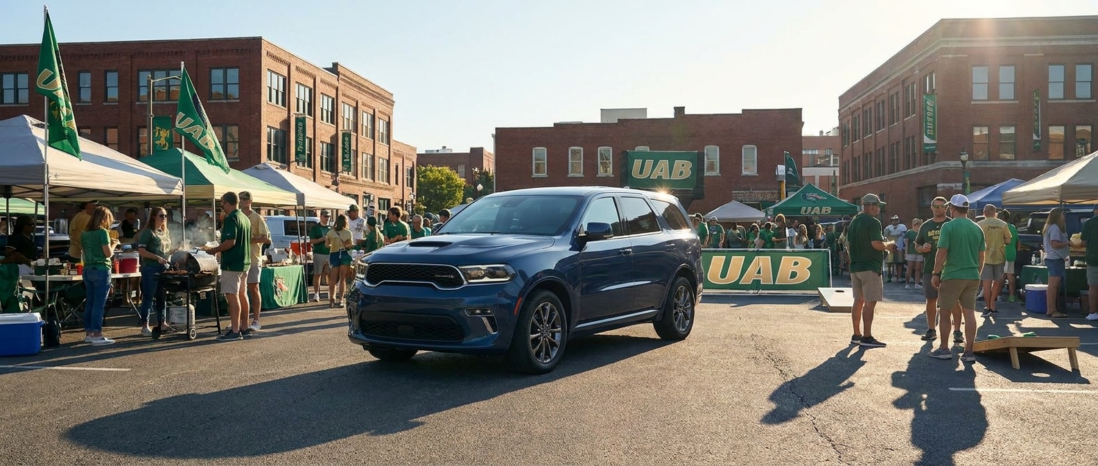 2026 Dodge Durango at a tailgate lot near Protective Stadium in downtown Birmingham, AL