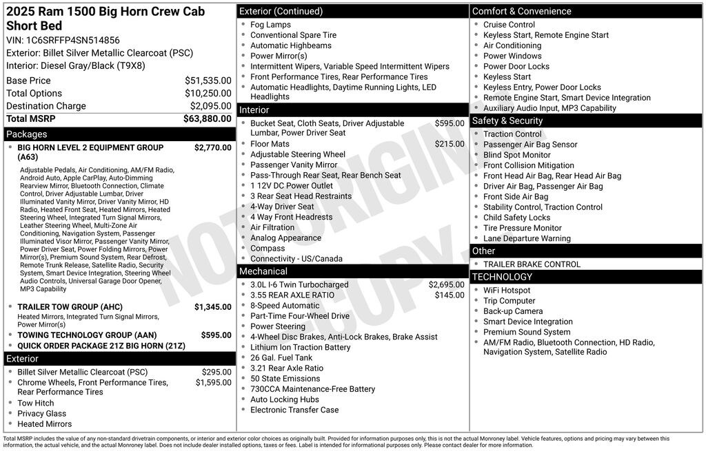Used 2025 Ram 1500 Big Horn/Lone Star Truck