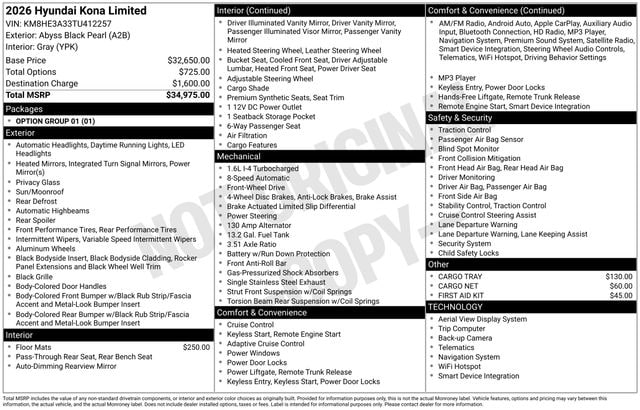 2026 Hyundai Kona SUV 