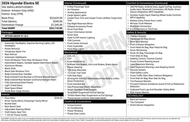 2026 Hyundai Elantra 2.0 SE IVT's photo