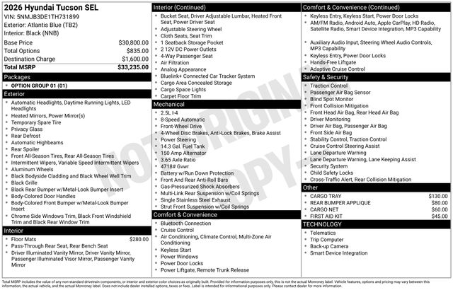 2026 Hyundai Tucson's photo