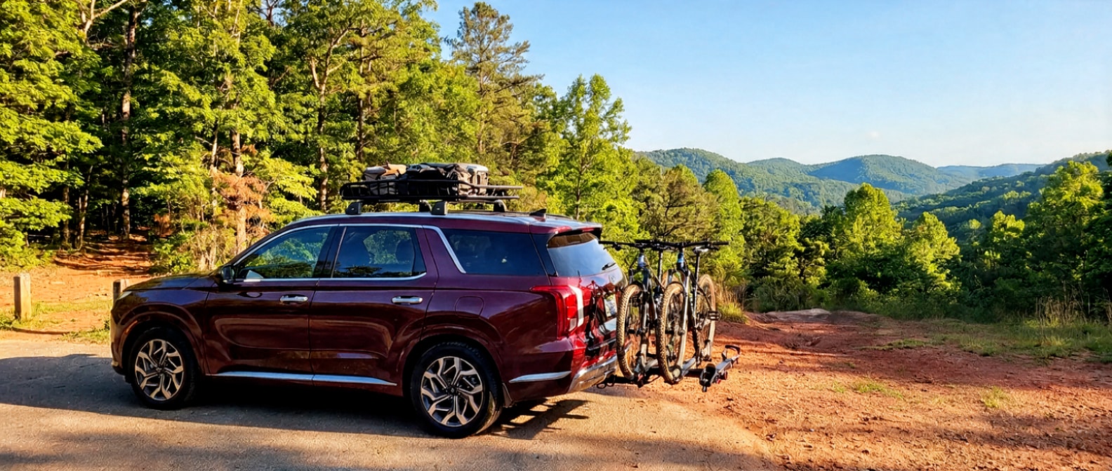 2026 Hyundai Palisade at Oak Mountain State Park trailhead near Alabaster Alabama