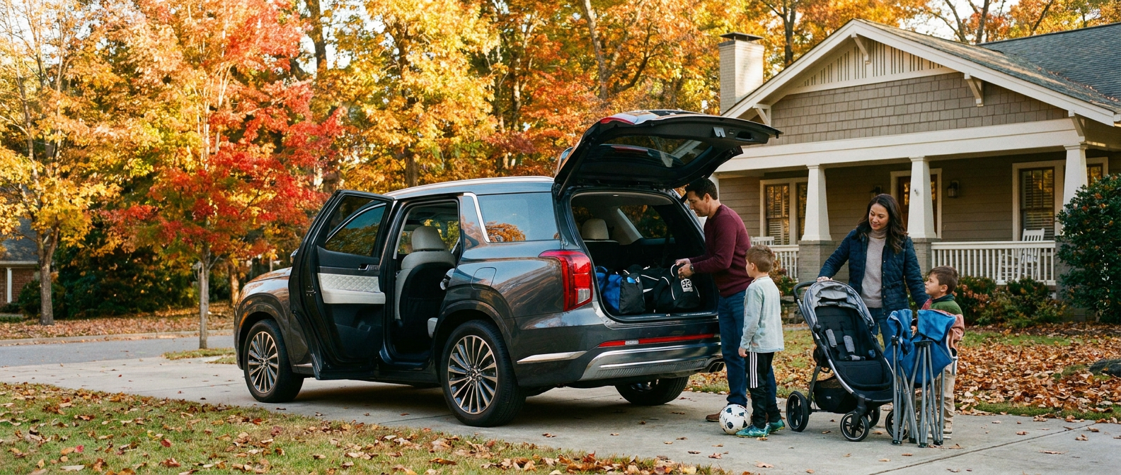 2026 Hyundai Palisade family SUV loaded for a school run near Chelsea, Alabama